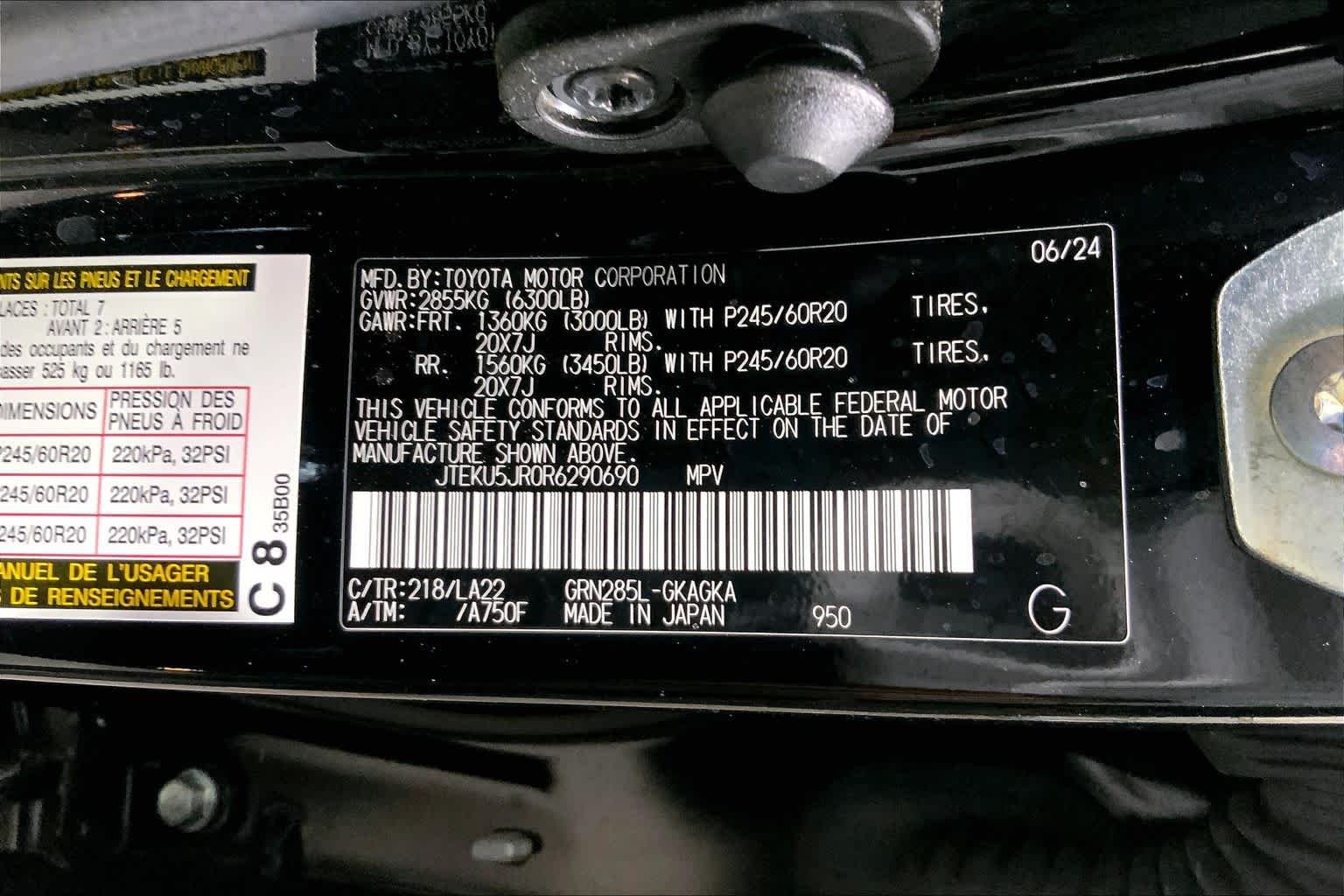 Used 2024 Midnight Black Metallic Toyota Limited image 36