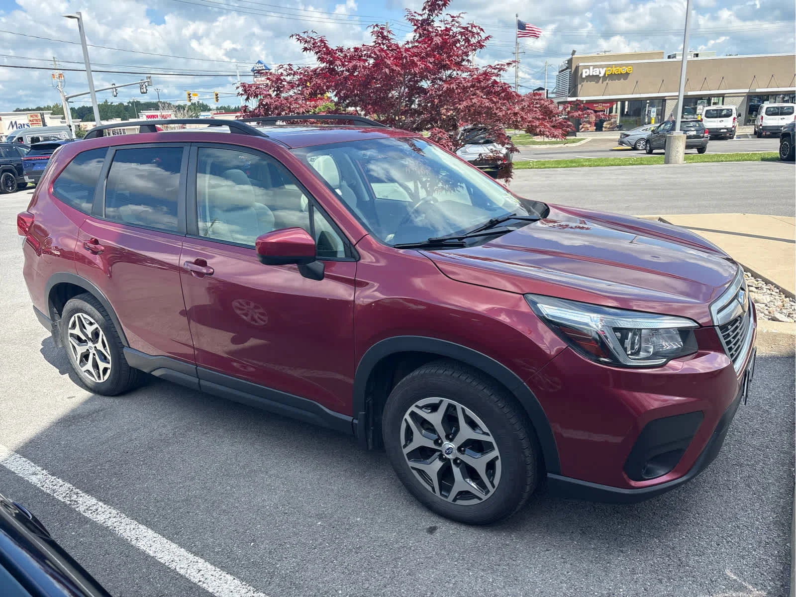 Used 2020 Crimson Red Pearl Subaru Premium image 2