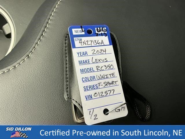 Certified Used 2024 ULTRA WHITE Lexus RC 350 F SPORT image 8