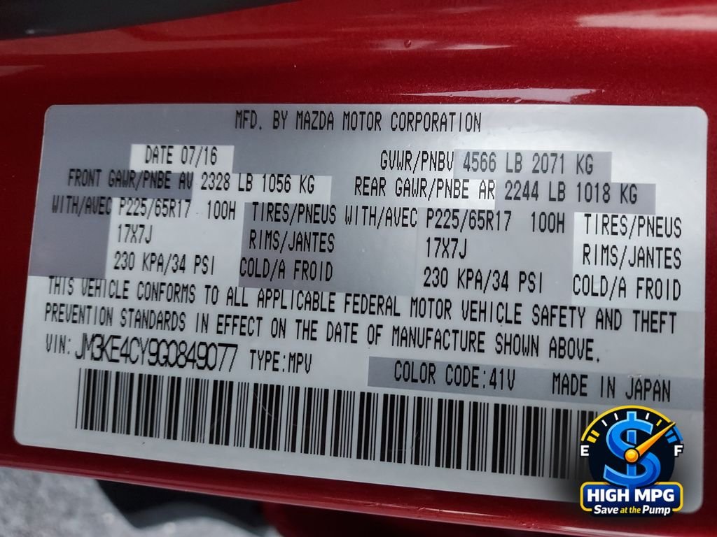 Used 2016 Red Mazda Touring image 34