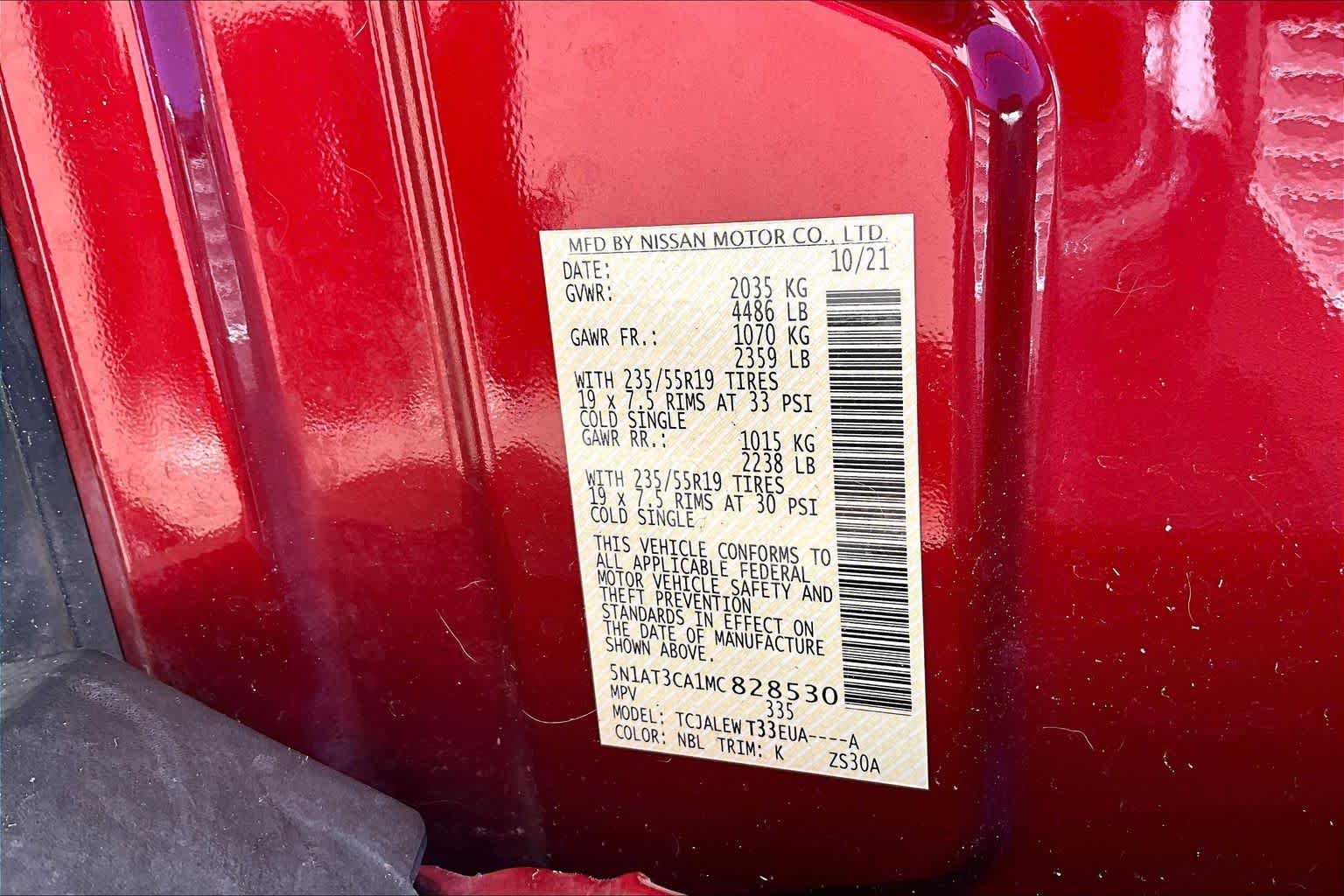 Used 2021 Scarlet Ember Tintcoat Nissan SL image 30