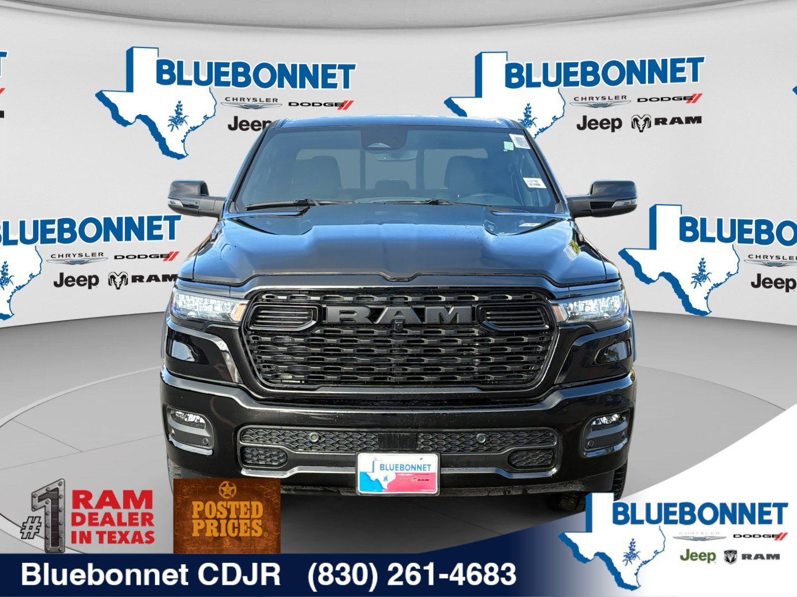 New 2026 Diamond Black Crystal Pearl-Coat Exterior Paint RAM Lone Star image 2