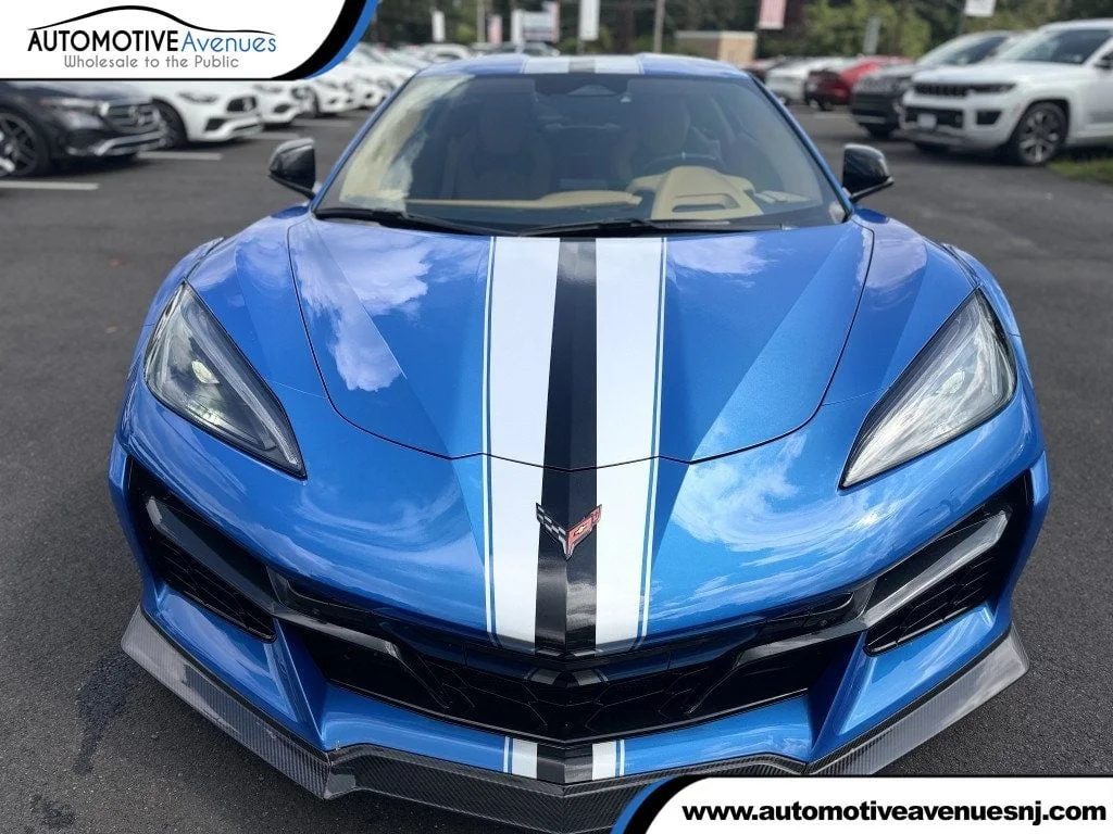 Used 2024 Riptide Blue Metallic Chevrolet 2dr Z06 Coupe w/3LZ w/ Spider Tech Wheels & Front Lift image 1