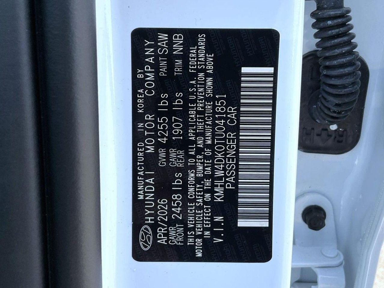 New 2026 White Hyundai Base image 26