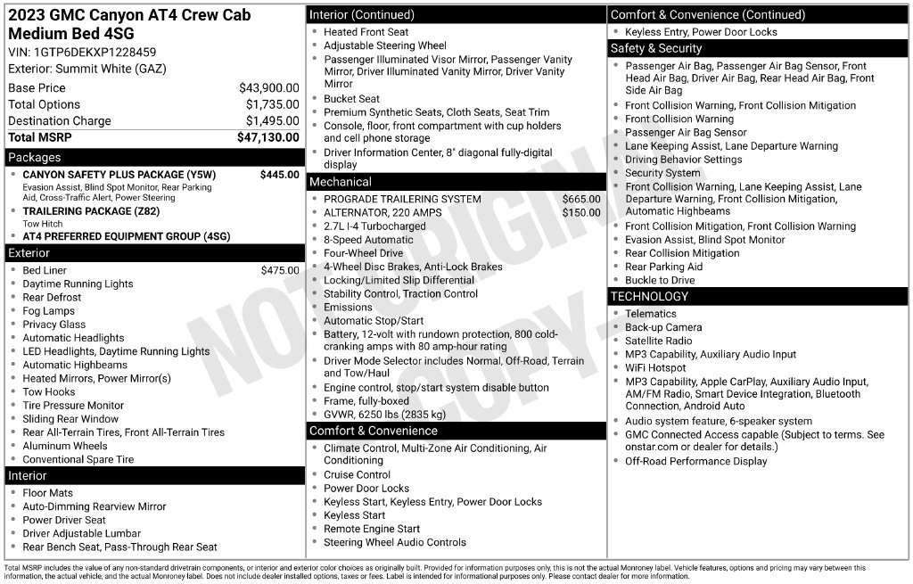 2023 GMC Canyon