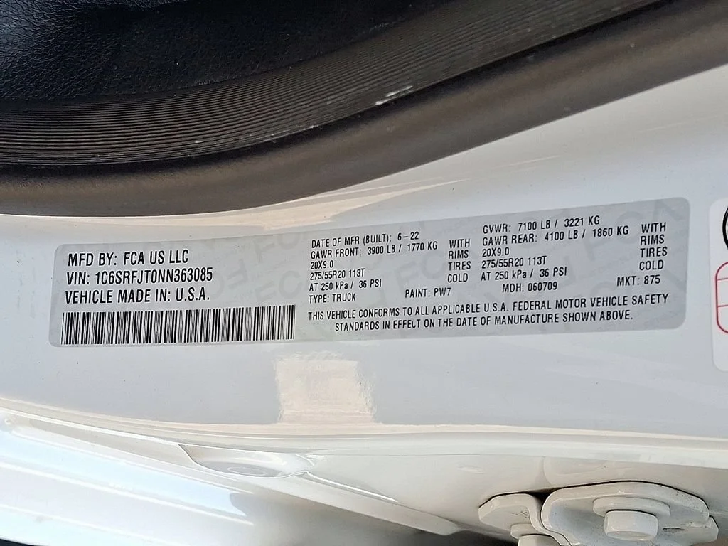 Used 2022 Bright White Clearcoat Ram Laramie image 28