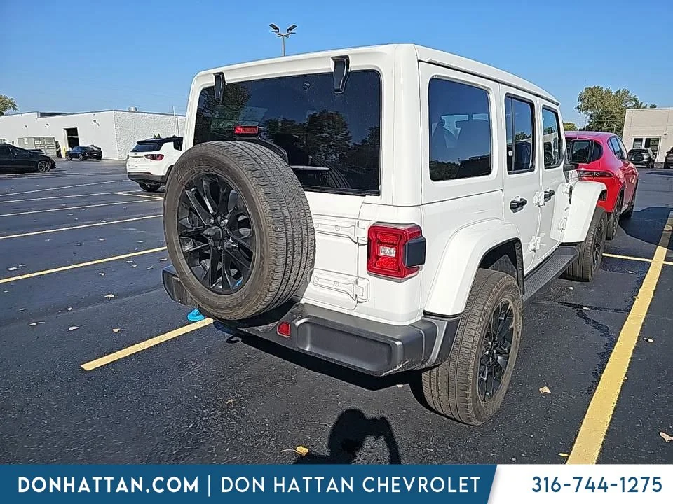 Used 2023 White Jeep Sahara 4xe image 4