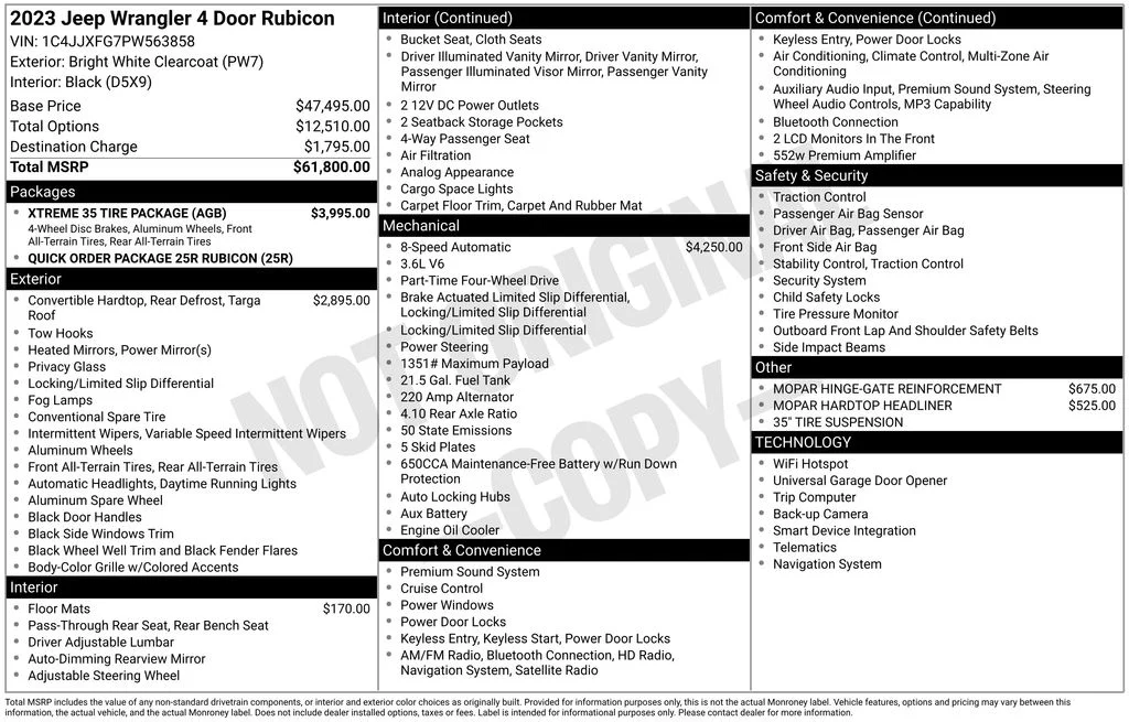 Used 2023 White Jeep Rubicon image 6