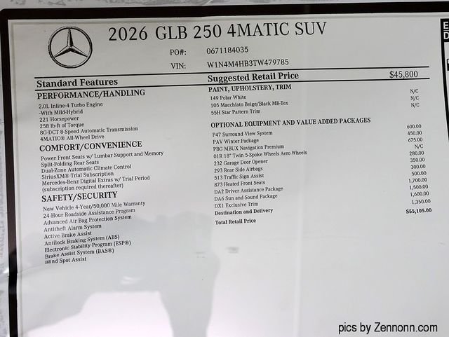 New 2026 Polar White Mercedes-Benz GLB 250 image 28