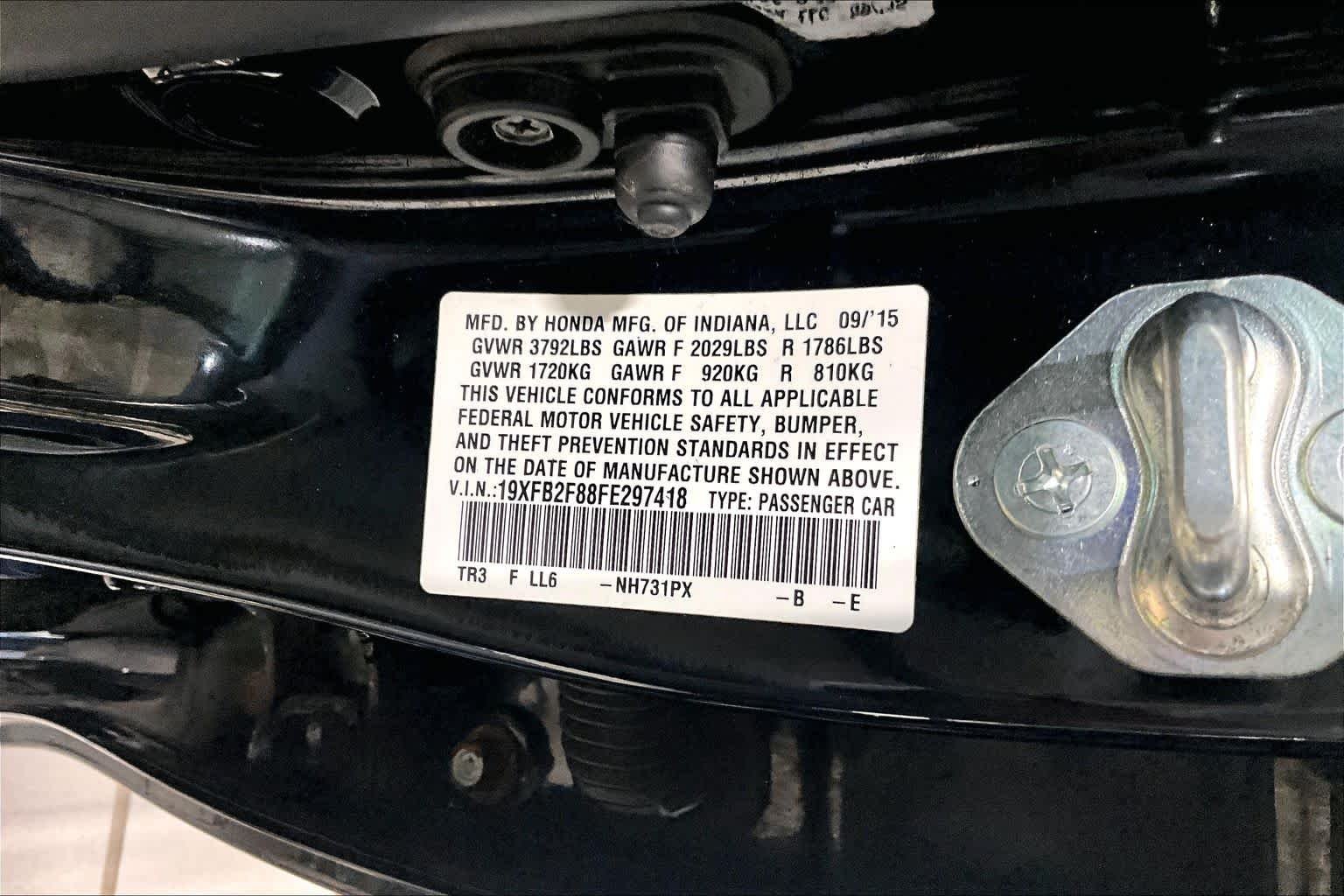 Used 2015 Alabaster Silver Metallic Honda EX image 27