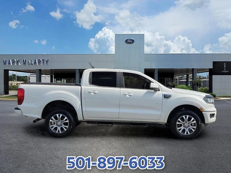 Used 2020 White Platinum Clearcoat Metal FORD LARIAT 2WD SUPERCREW 5