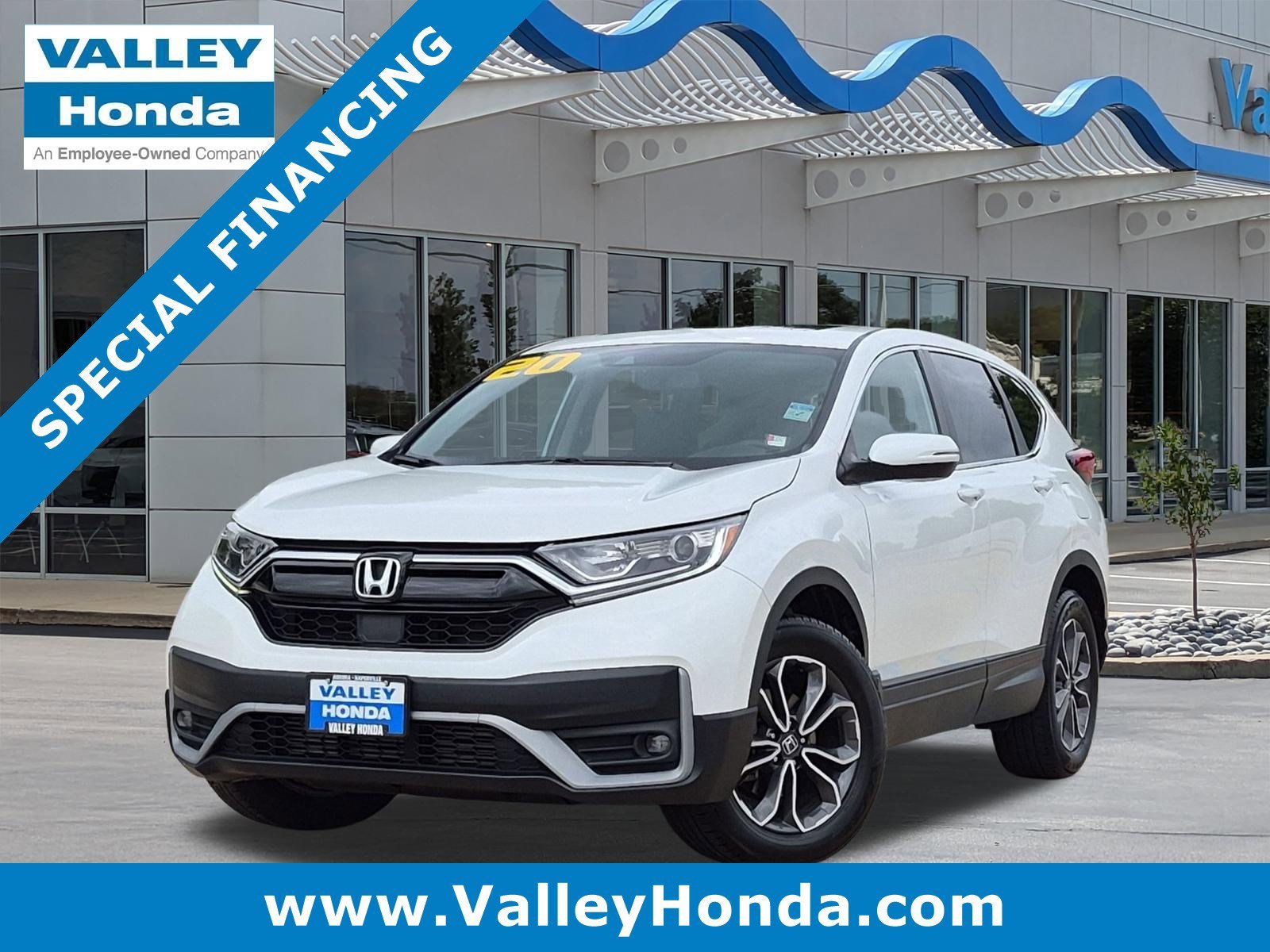 Used 2020 Platinum White Pearl Honda EX-L AWD image 1