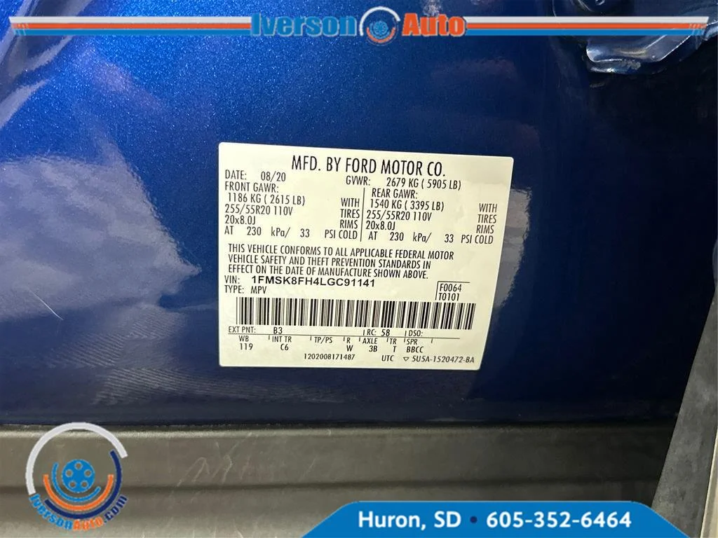 Used 2020 Atlas Blue Ford Limited image 21