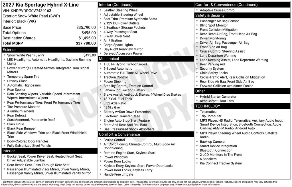 New 2027 White Kia X-Line image 29