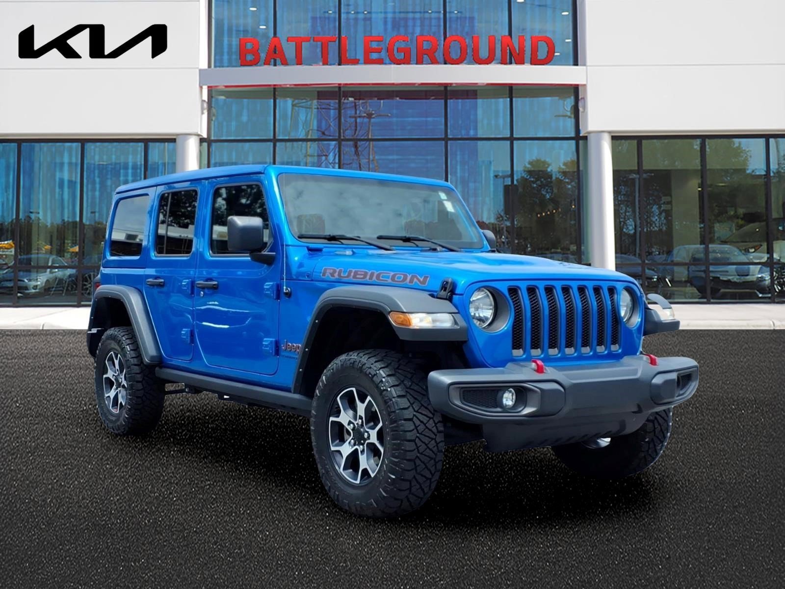 Used 2023 Hydro Blue Pearlcoat Jeep Rubicon image 1