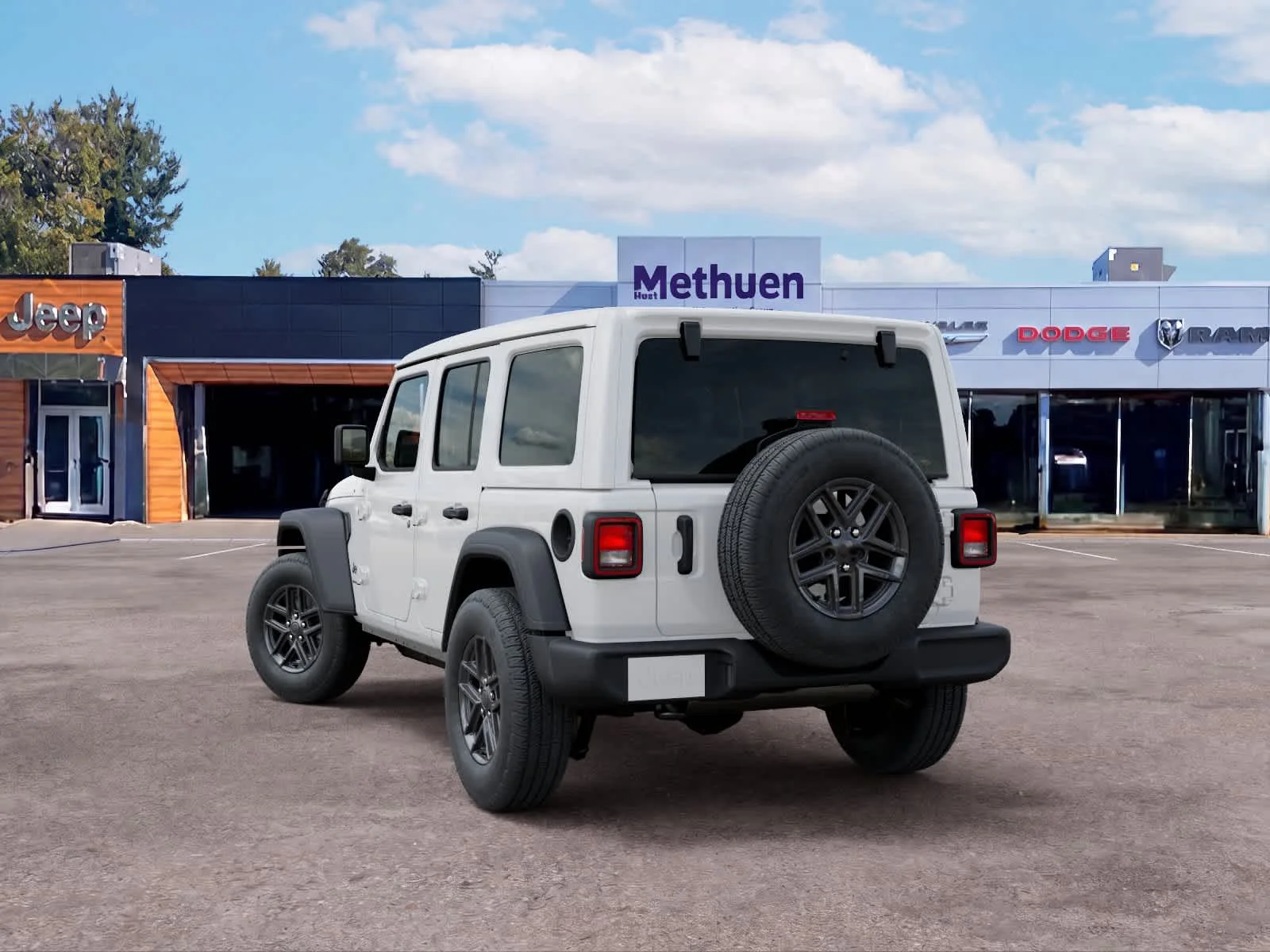 New 2026 Bright White Clear-Coat Exterior Paint Jeep Sport S image 3