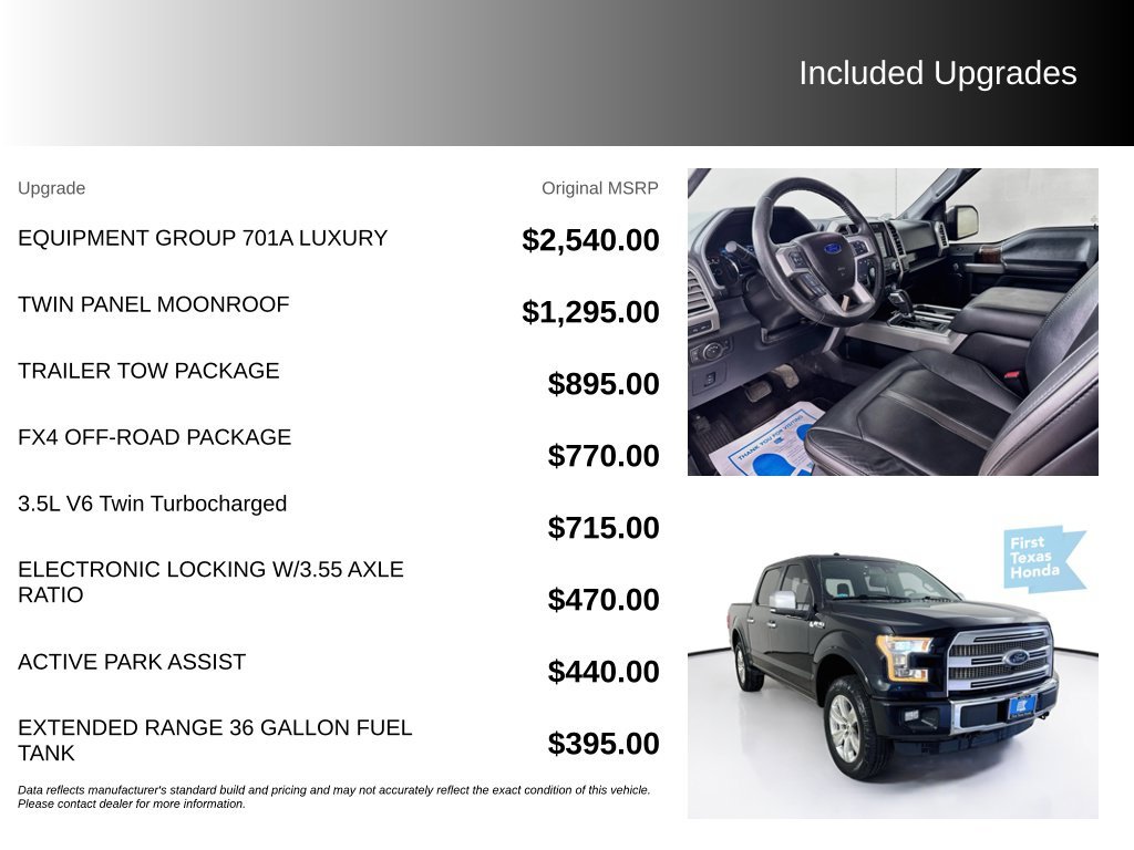 Used 2016 Shadow Black Ford Platinum image 5