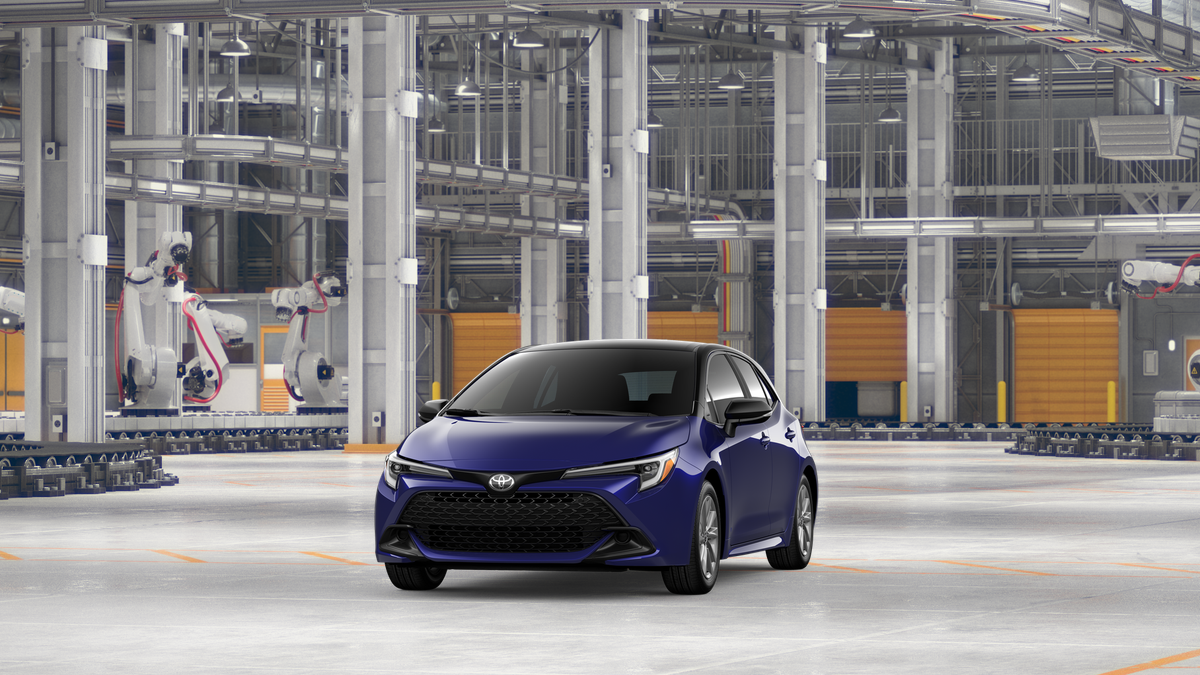 New 2026 Blue Crush Metallic with Midnight Black Metallic roof Toyota SE image 18