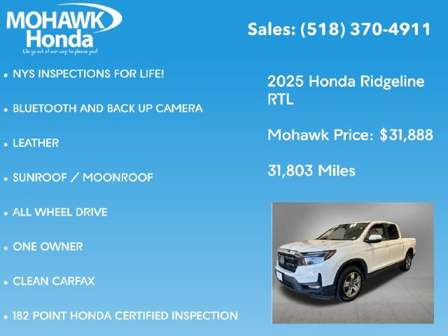 Certified Used 2025 Platinum White Pearl Honda RTL image 8