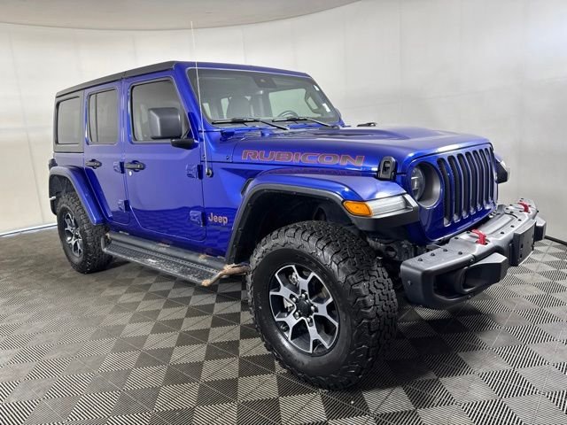 Used 2019 Ocean Blue Metallic Jeep Unlimited Rubicon image 1