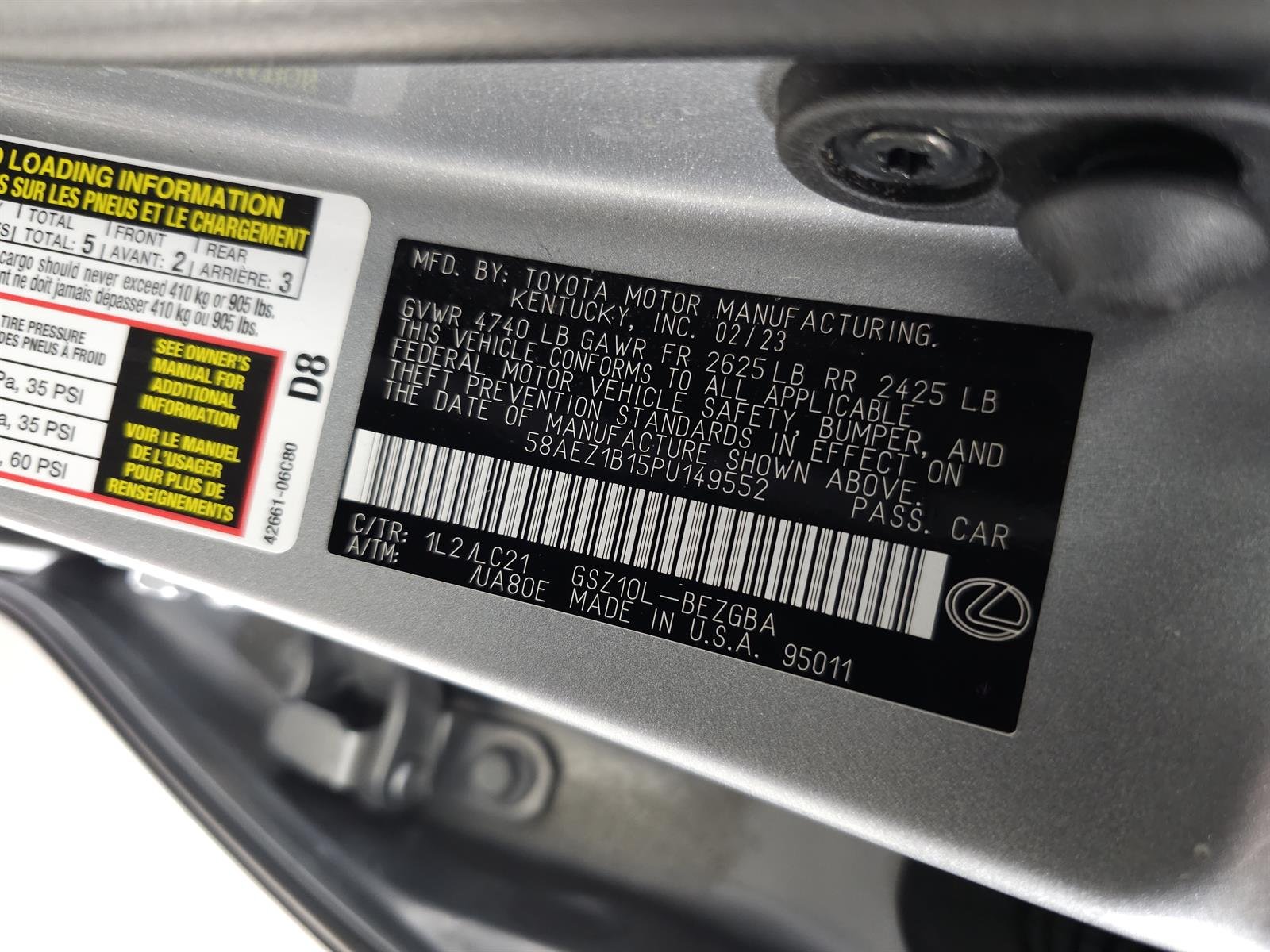 Certified Used 2023 Iridium 1l2 Lexus Luxury image 33