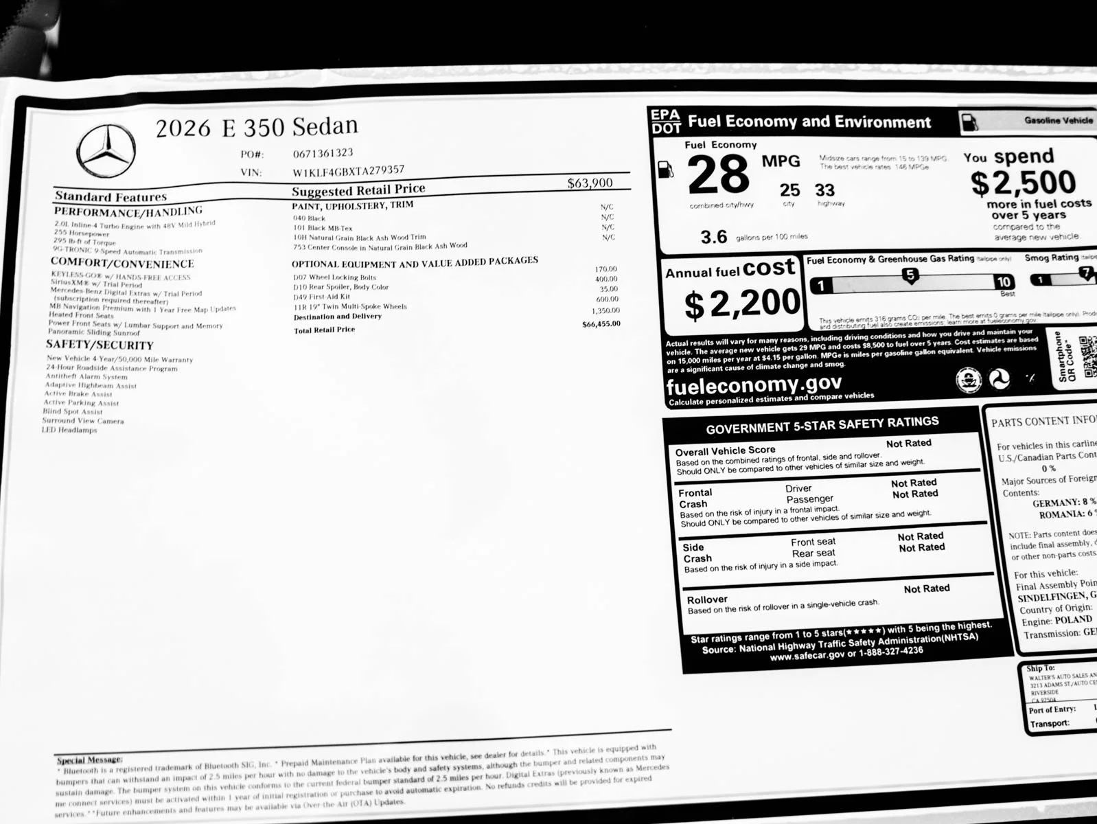 New 2026 Black Mercedes-Benz E 350 image 26