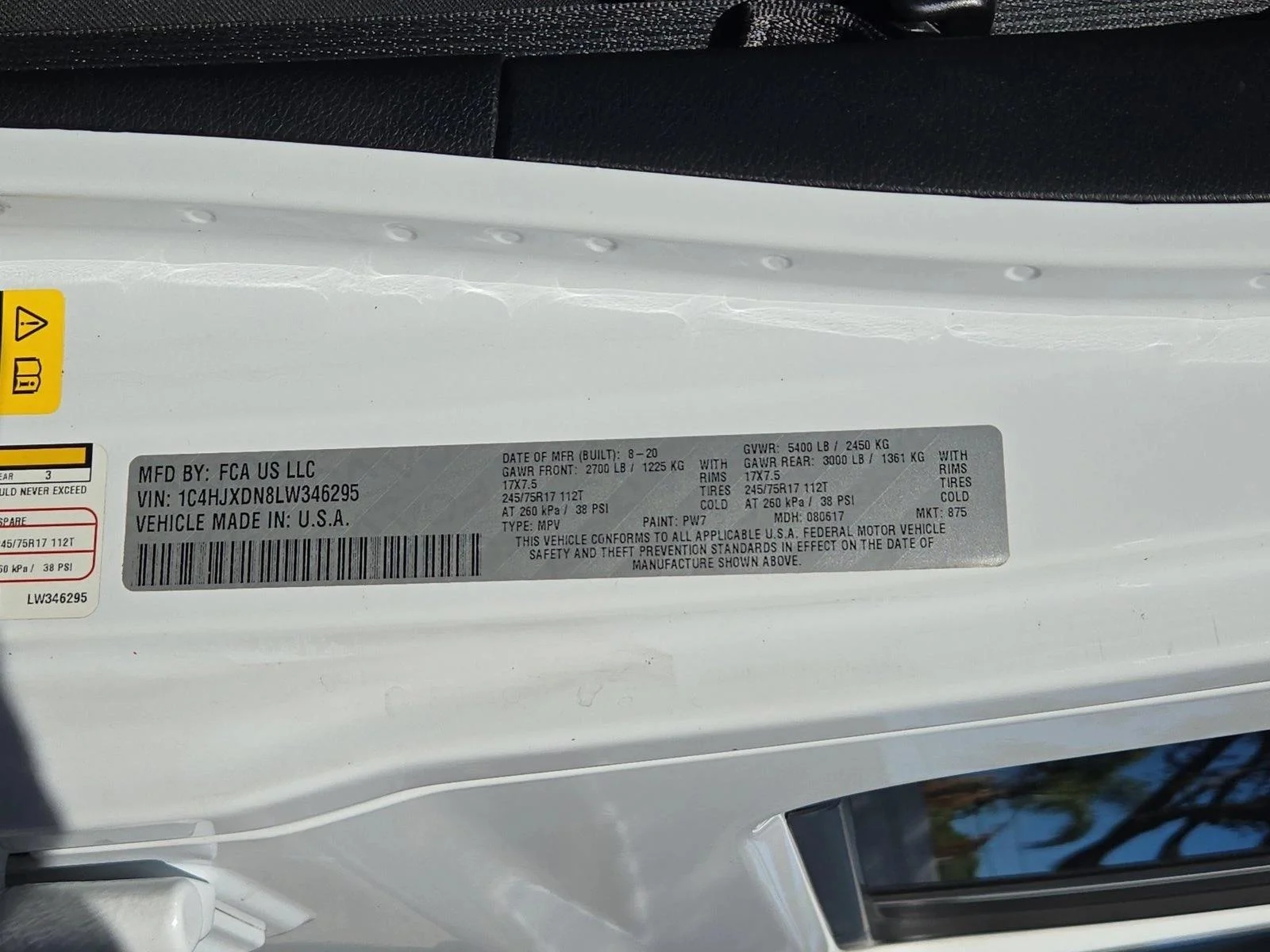 Used 2020 Bright White Clearcoat Jeep Sport S image 24