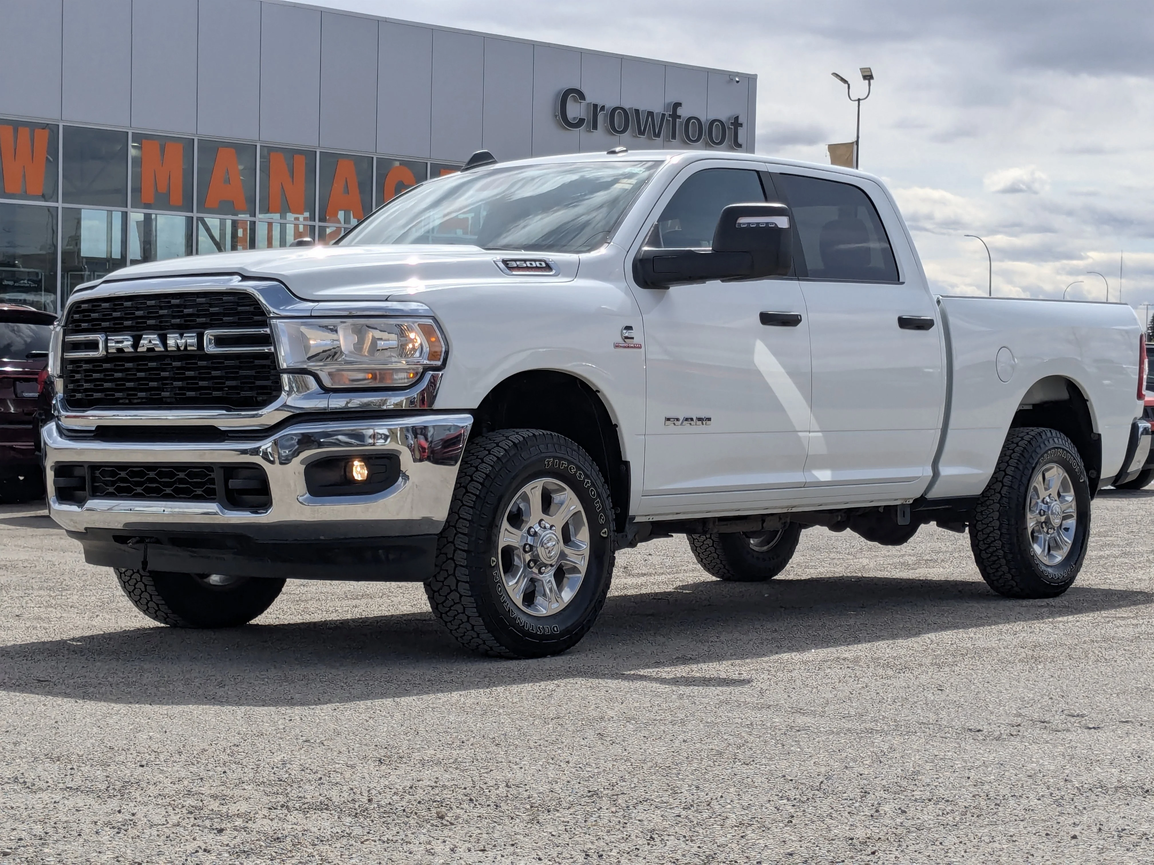 Used 2024 White RAM Big Horn - - Level 1 Equip Grp - Protection Group - OWL On?/Off?Road Tires - 6.7L Cummins Diesel & M image 4