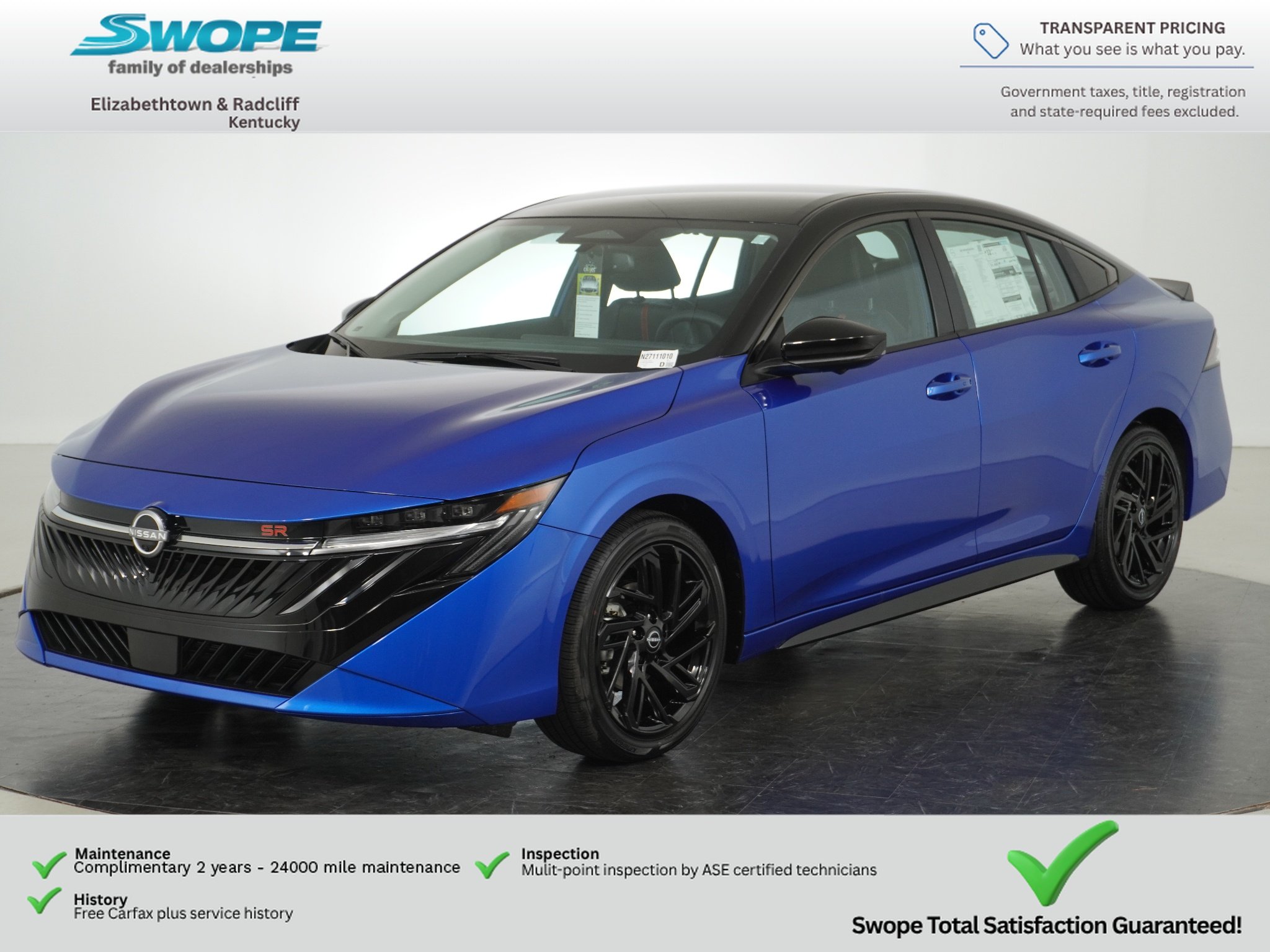 New 2027 Bluestone Pearl / Super Black Two-tone Nissan SR Midnight Edition image 8