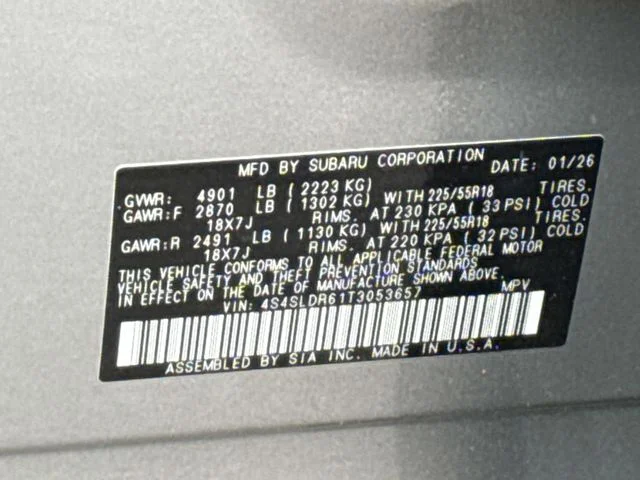 Used 2026 Silver Subaru Limited image 31