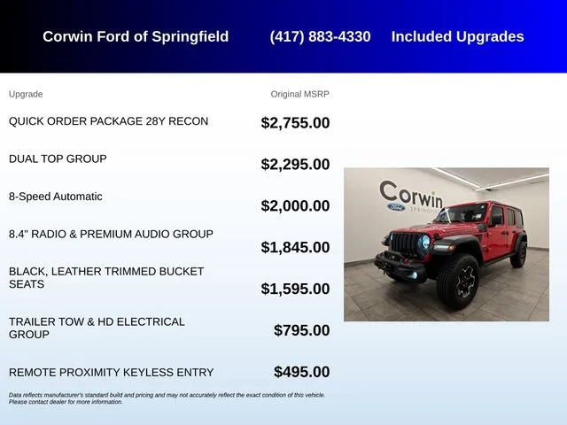 Used 2020 Firecracker Red Clearcoat Jeep Unlimited Rubicon image 5