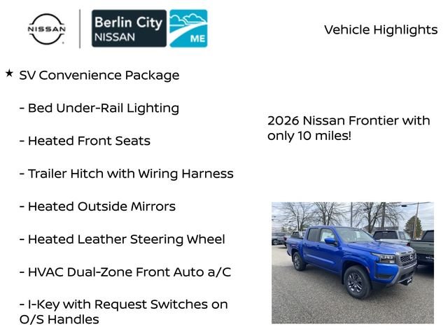 New 2026 Bluestone Pearl Nissan Crew Cab SV image 7