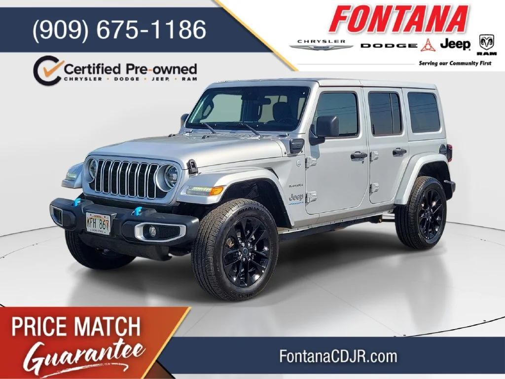 Used 2024 Silver Jeep Sahara 4xe image 1