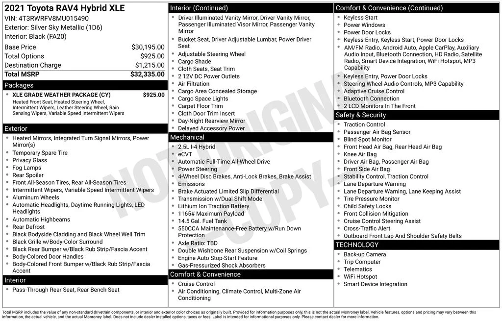 Used 2021 Silver Toyota XLE image 17