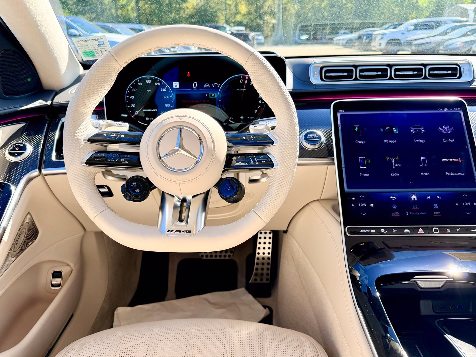 Certified Used 2025 MANUFAKTUR Moonlight White Metallic Mercedes-Benz S 63 E AMG® image 6
