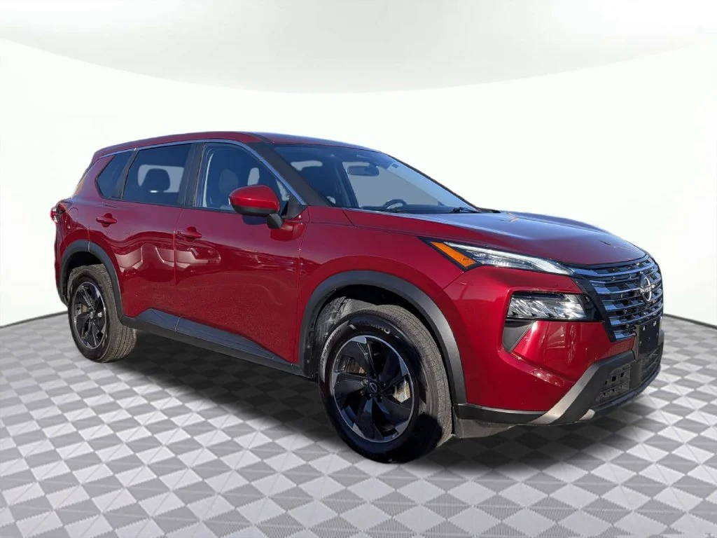 Certified Used 2025 Scarlet Red Nissan SV image 1