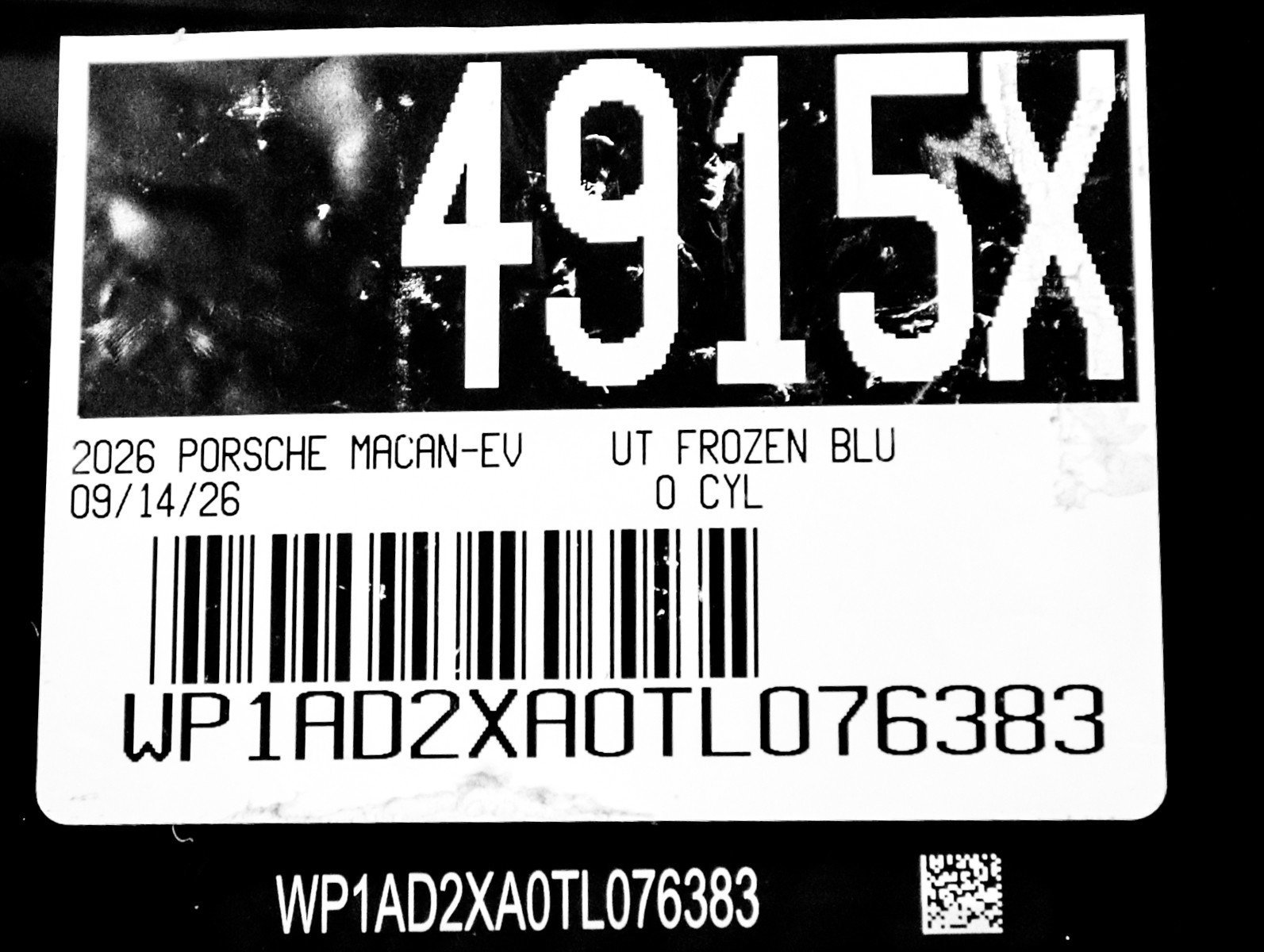 New 2026 Frozen Blue Metallic Porsche Electric image 31