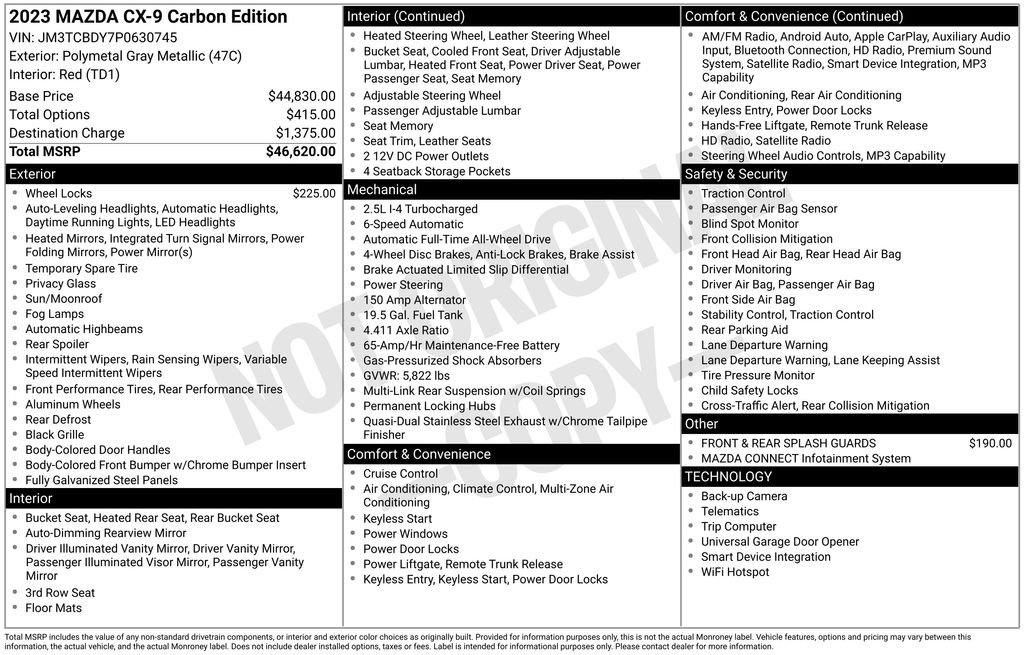 Used 2023 Gray Mazda Carbon Edition image 48