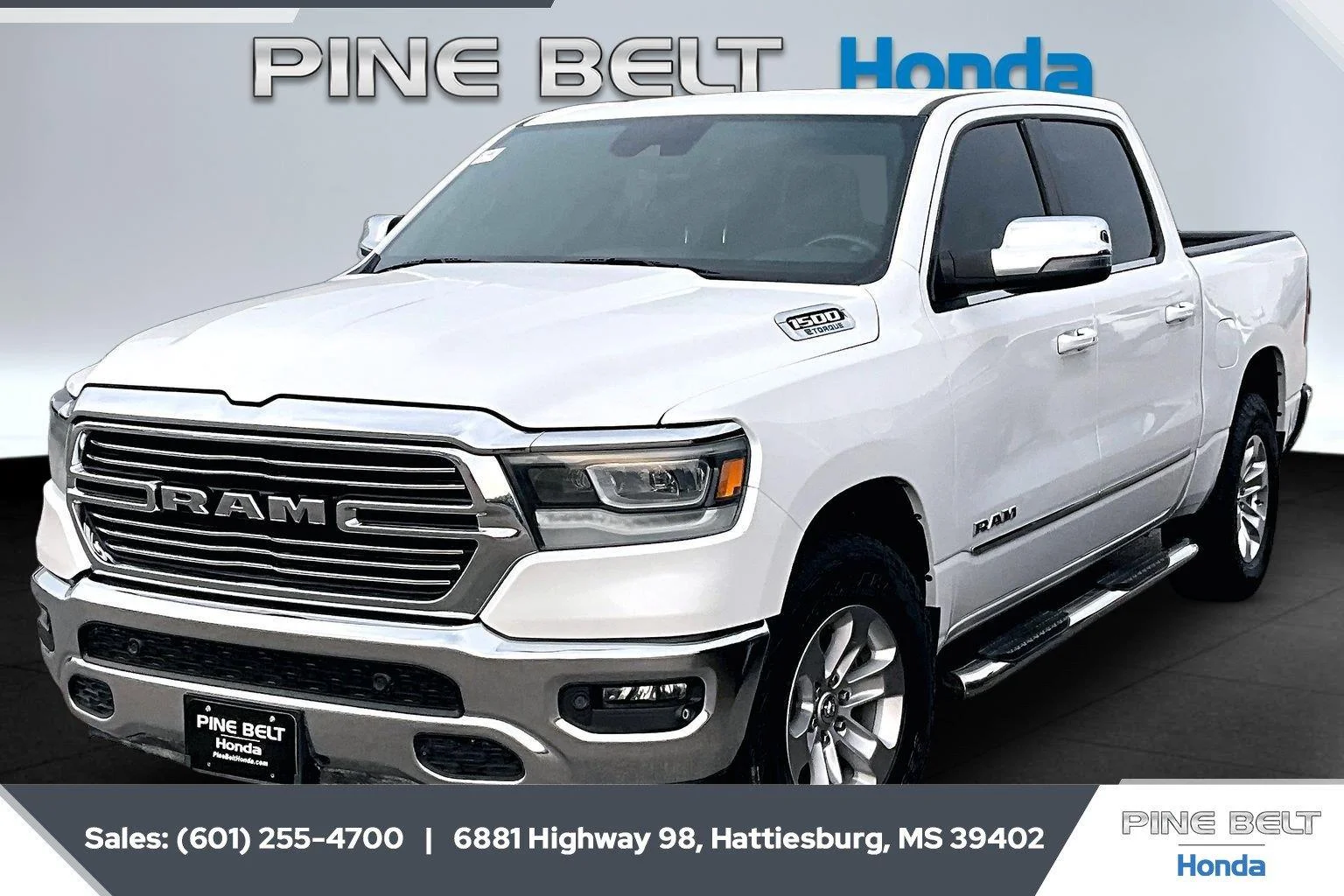 Used 2023 Ivory White Tri-Coat Pearlcoat Ram Laramie image 1