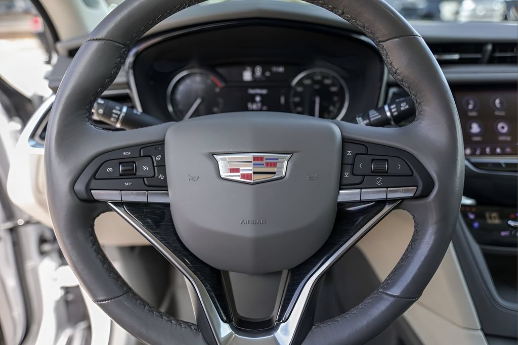 Used 2023 CRYSTAL WHITE TRICOAT Cadillac FWD Premium Luxury image 12