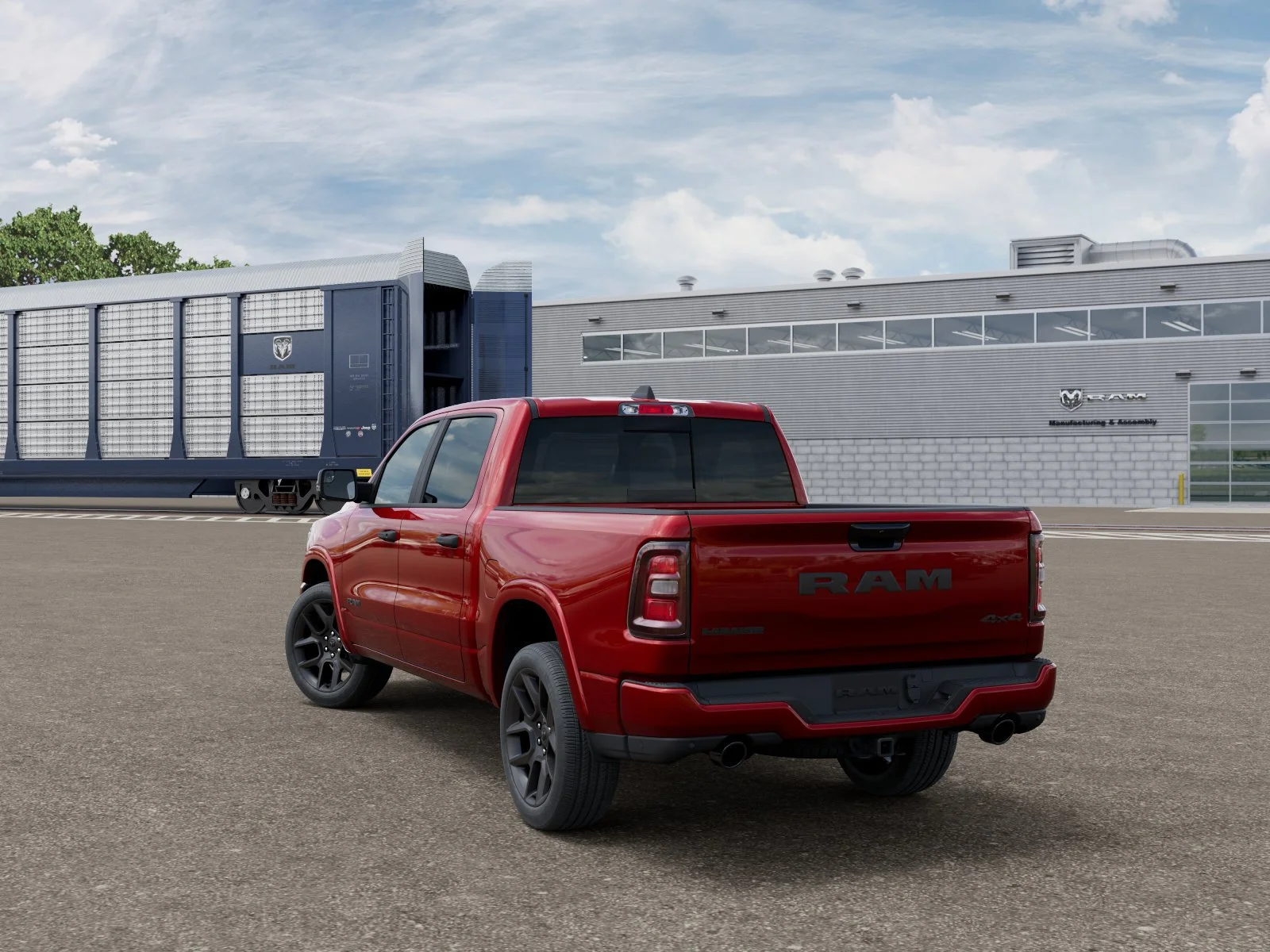 New 2026 Molten Red Pearl-Coat Exterior Paint RAM Laramie image 3