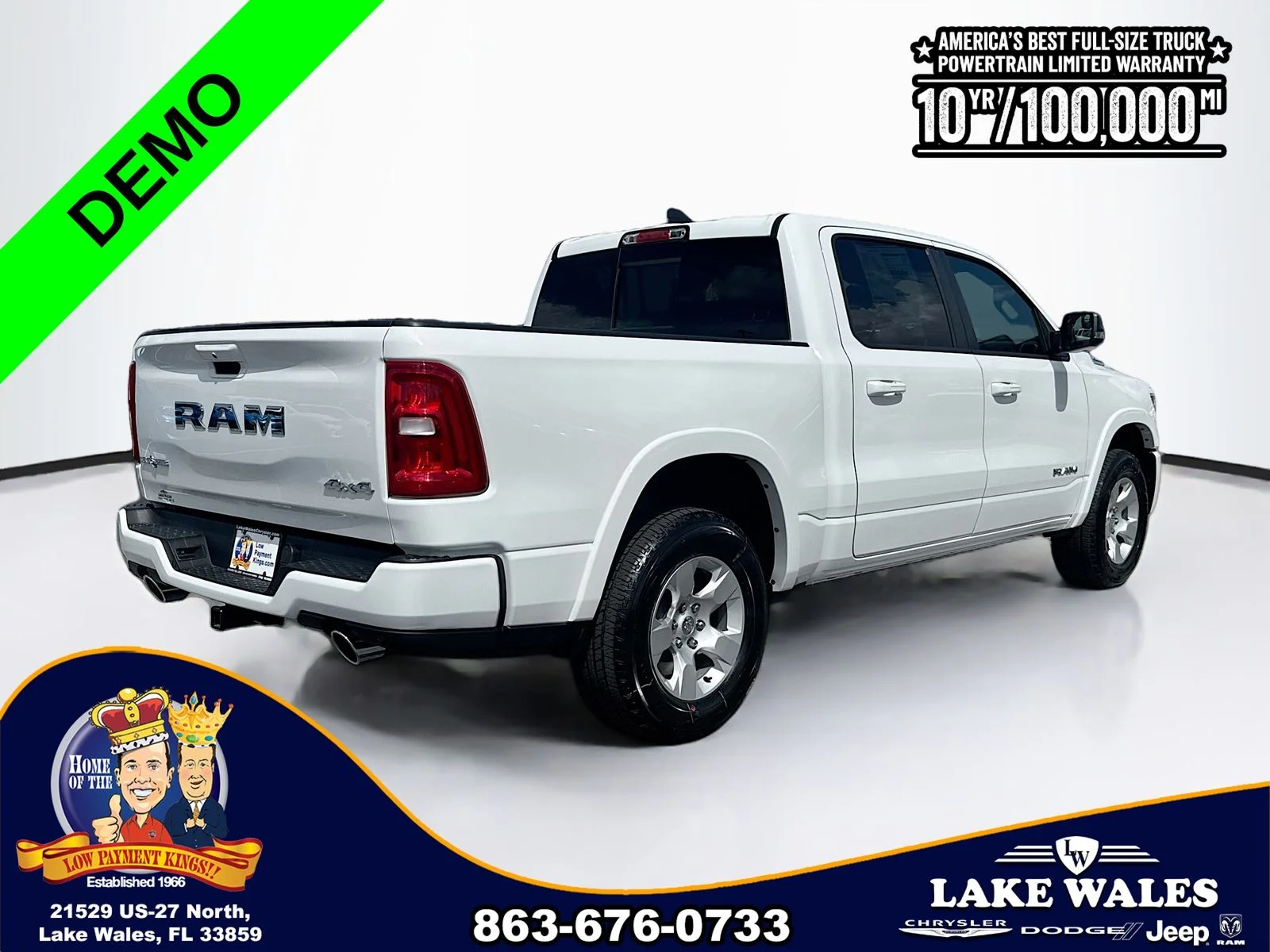 New 2026 Bright White Clear-Coat Exterior Paint RAM Big Horn/Lone Star image 6