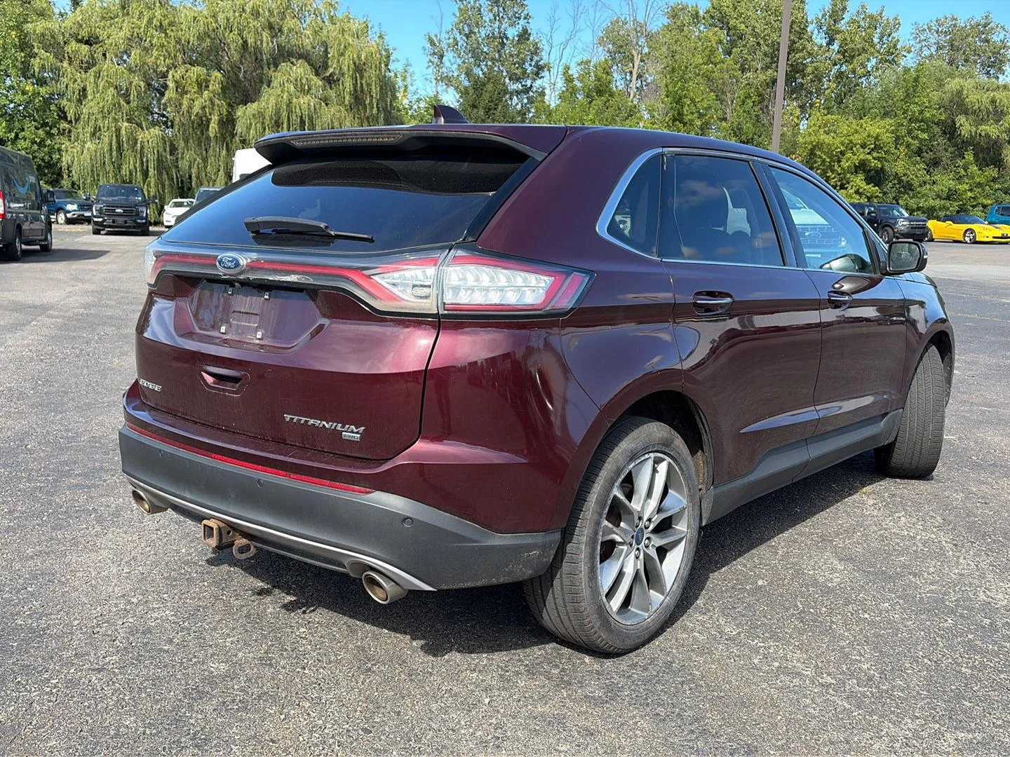 Used 2018 Burgundy Velvet Metallic Tinted Clearcoat Ford Titanium image 10