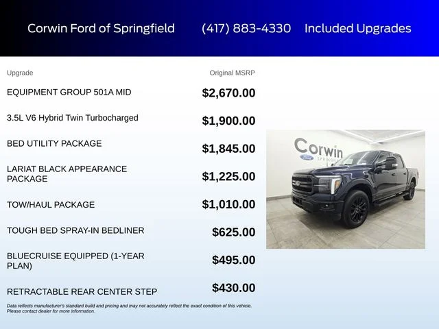 Certified Used 2025 Antimatter Blue Metallic Ford Lariat image 6