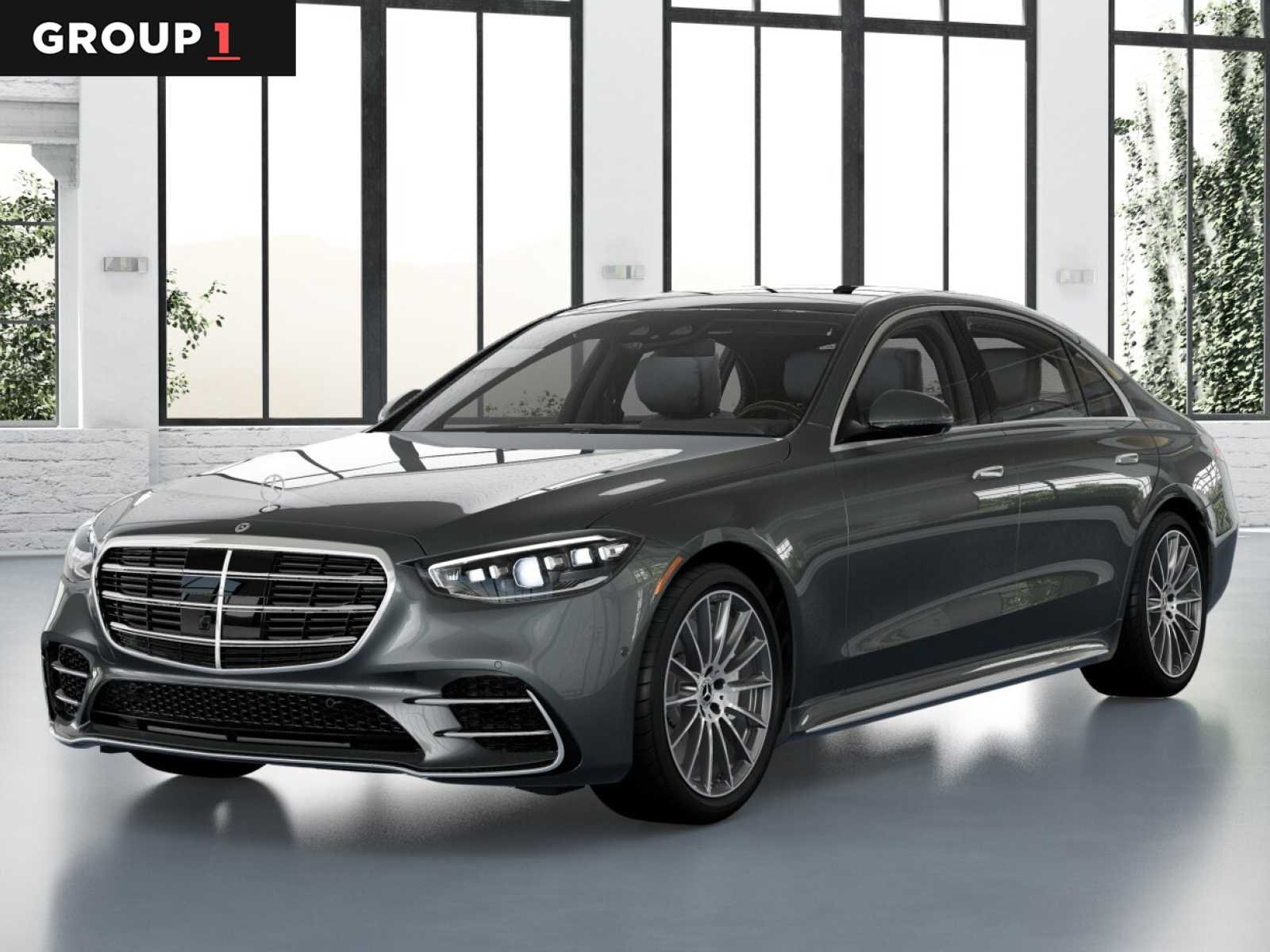 Gray (Selenite Grey Metallic) 2026 Mercedes-Benz S-Class S 580 4MATIC Sedan All-Wheel Drive Automatic