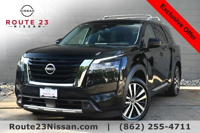 Certified Used 2022 Black Nissan Platinum image 1