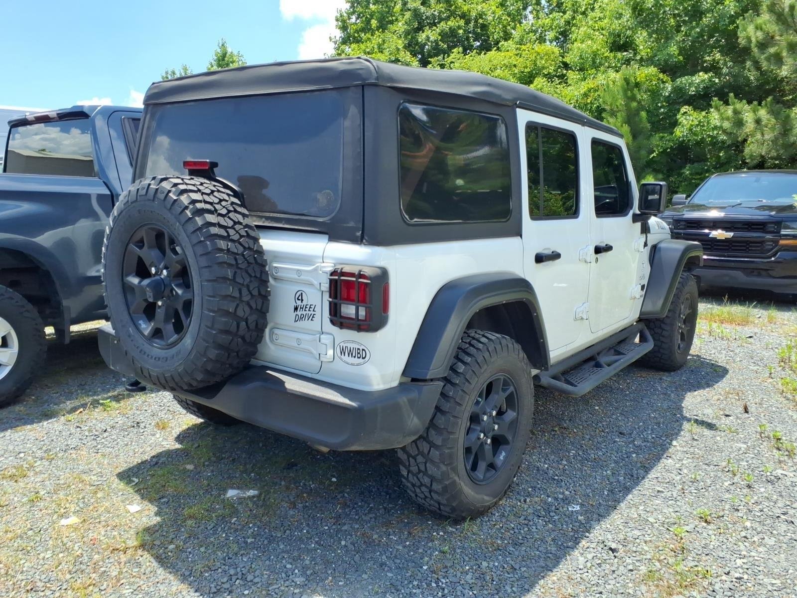 Used 2022 Bright White Clearcoat Jeep Unlimited Willys Sport image 8