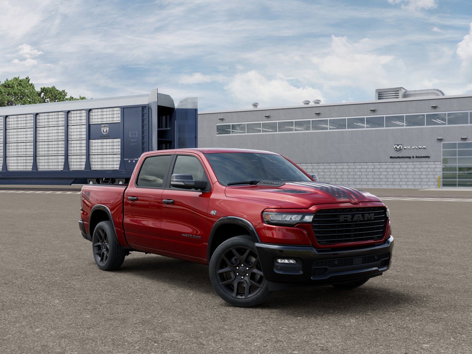 New 2026 Molten Red Pearl-Coat Exterior Paint RAM Laramie image 3