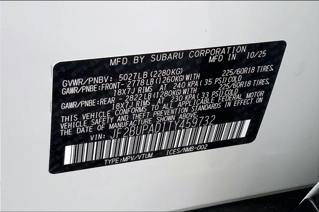 Used 2026 White Subaru Premium image 19