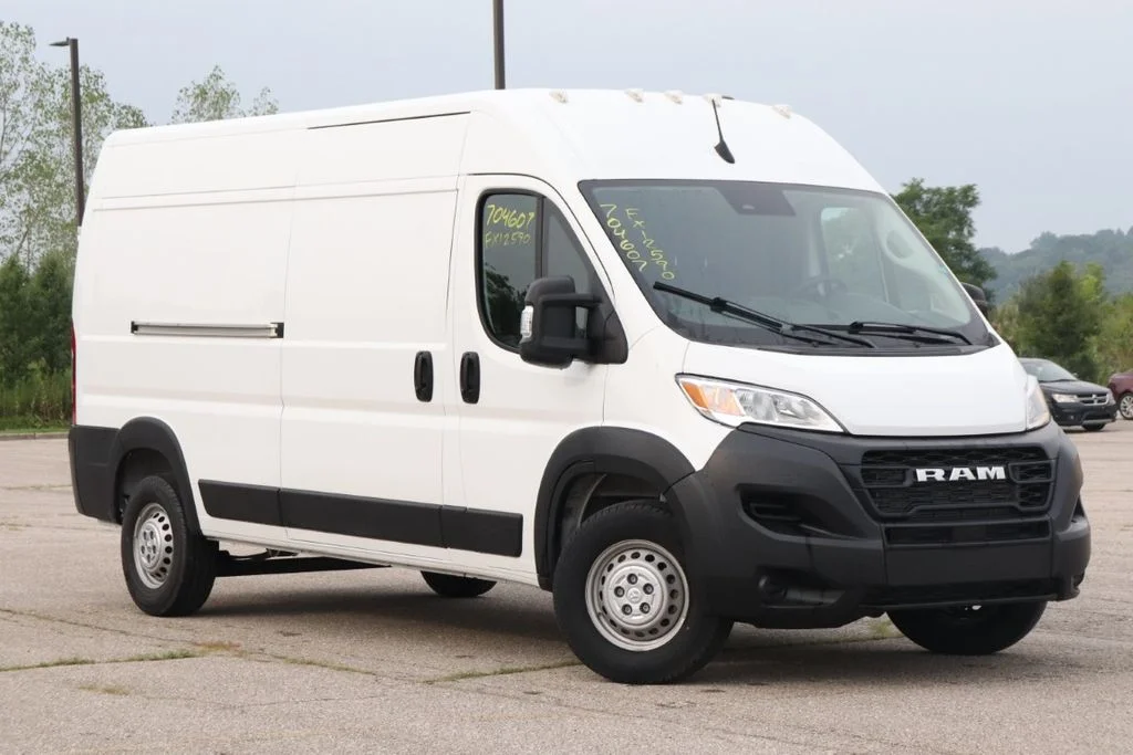 Used 2024 Bright White Clearcoat Ram High Roof image 2